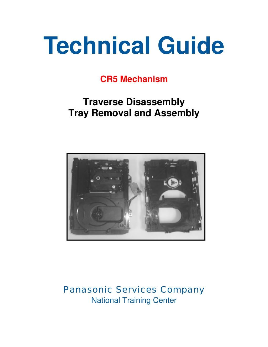 panasonic cr 5 service manual