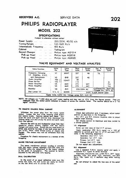 philips 202 service manual