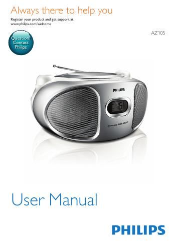 philips az 105 b owners manual