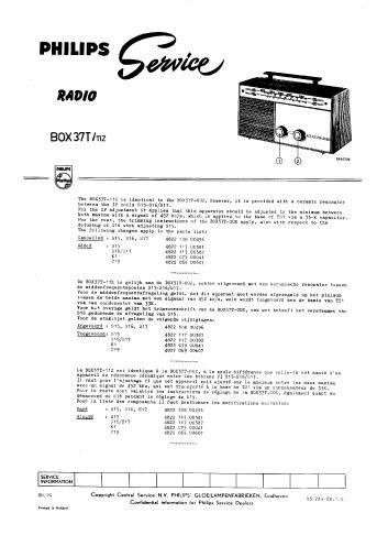 philips b 0 x 37 t service manual