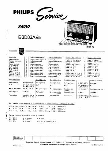 philips b 3 d 03 a service manual