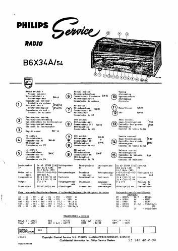 philips b 6 x 34 a service manual