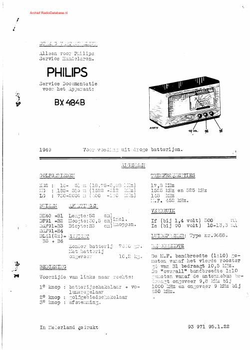 philips bx 484 b