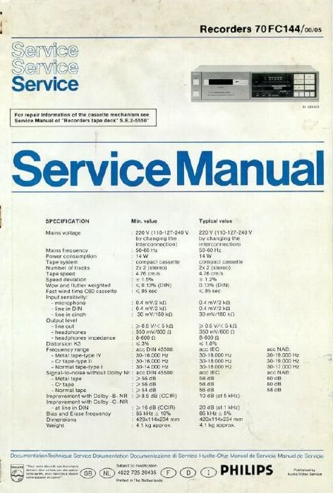 philips c 144 service manual