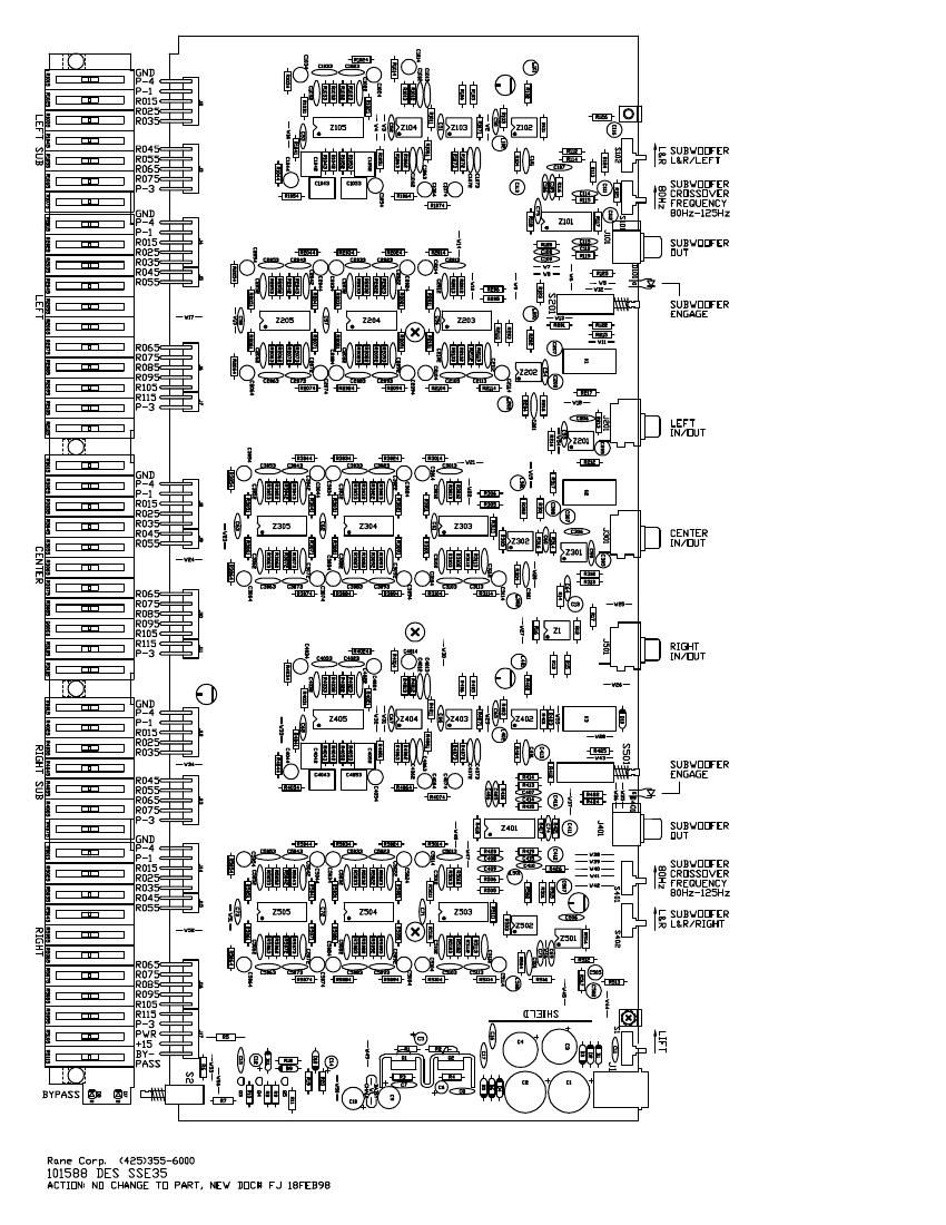 rane SSE 35 Surround Sound EQ Schematics