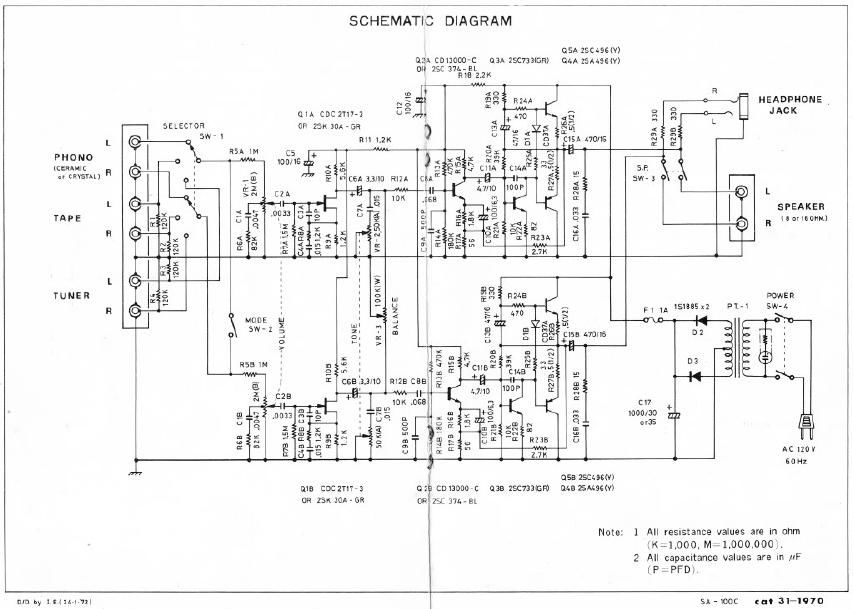 realistic sa 100c schematic