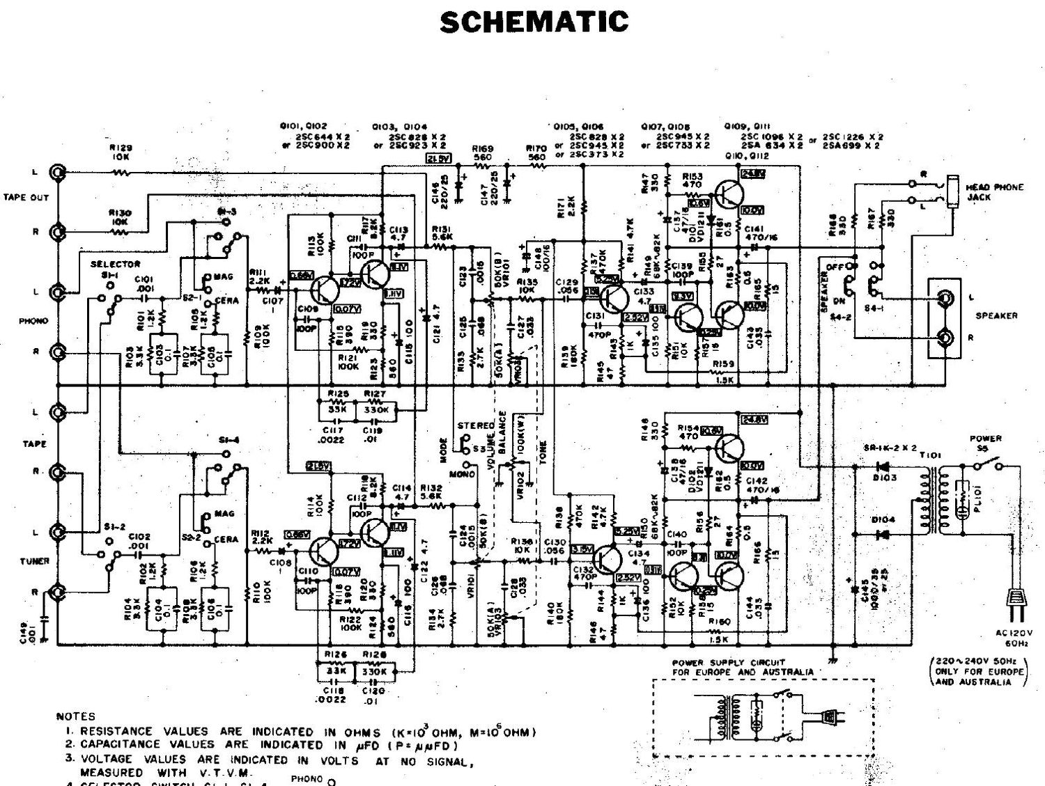 realistic sa 101 schematic