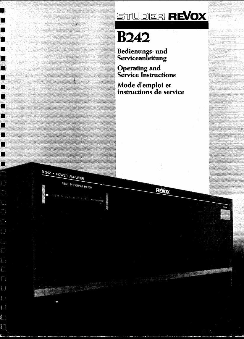 Revox B 242 Service Manual