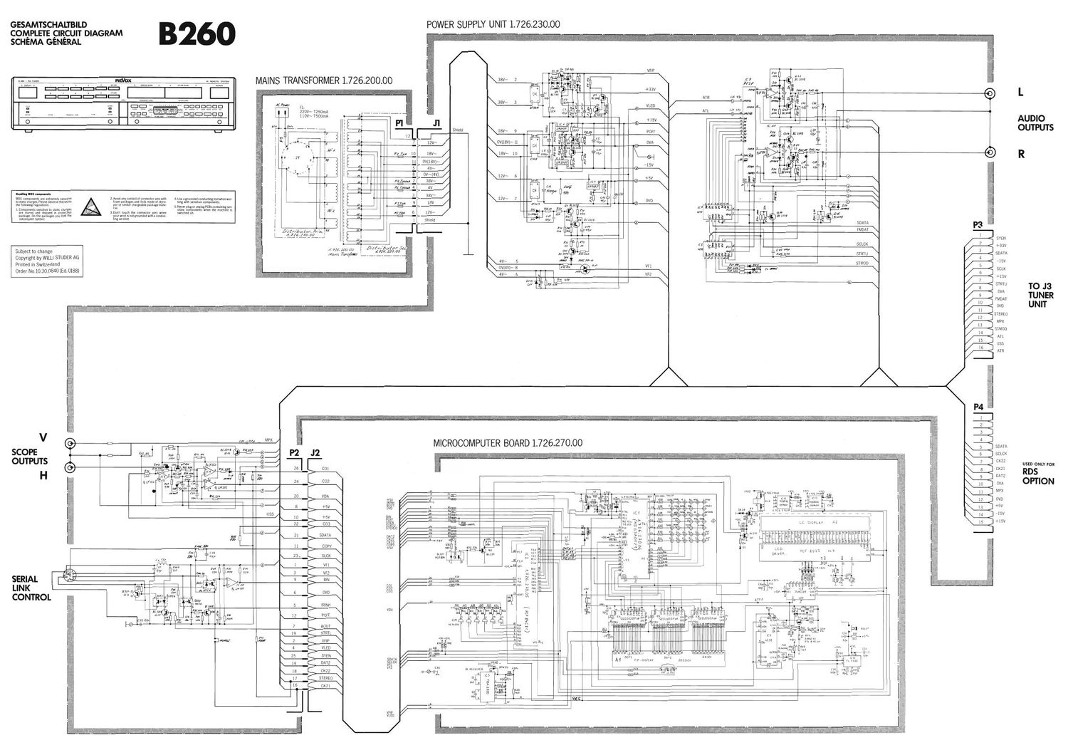 Revox B 260 Schematic