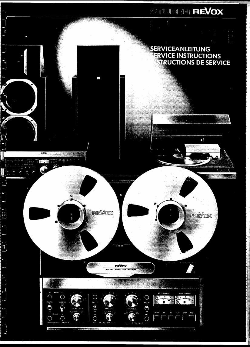 Revox B 77 Service Manual