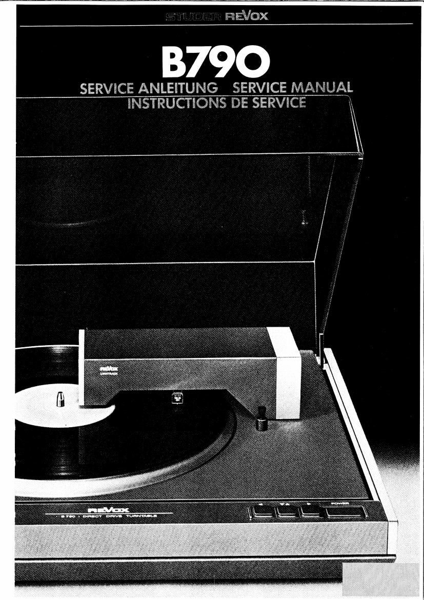 Revox B 790 Service Manual