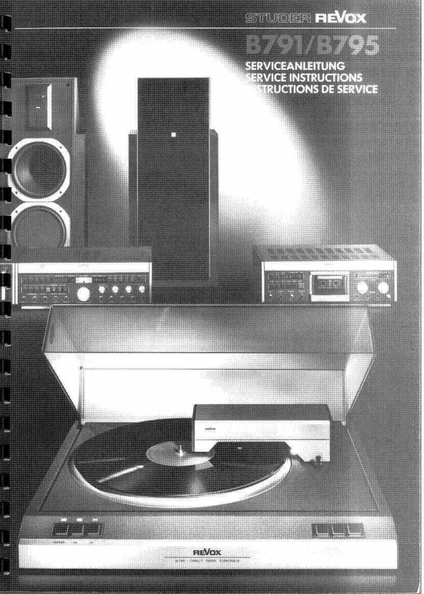 Revox B 791 Service Manual