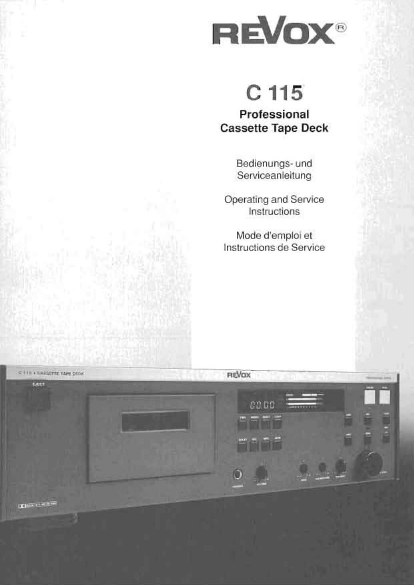 Revox C 115 Service Manual