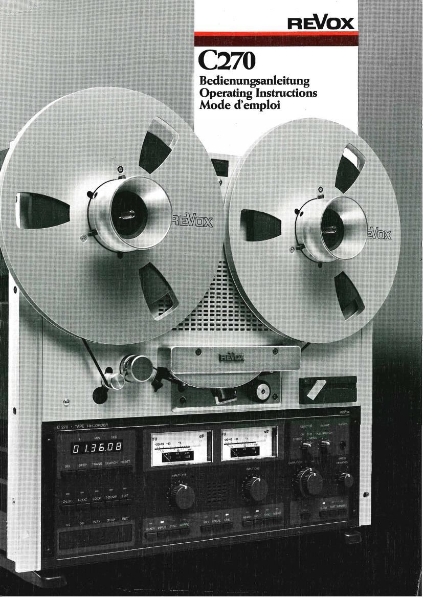 Revox C 270 Owners Manual