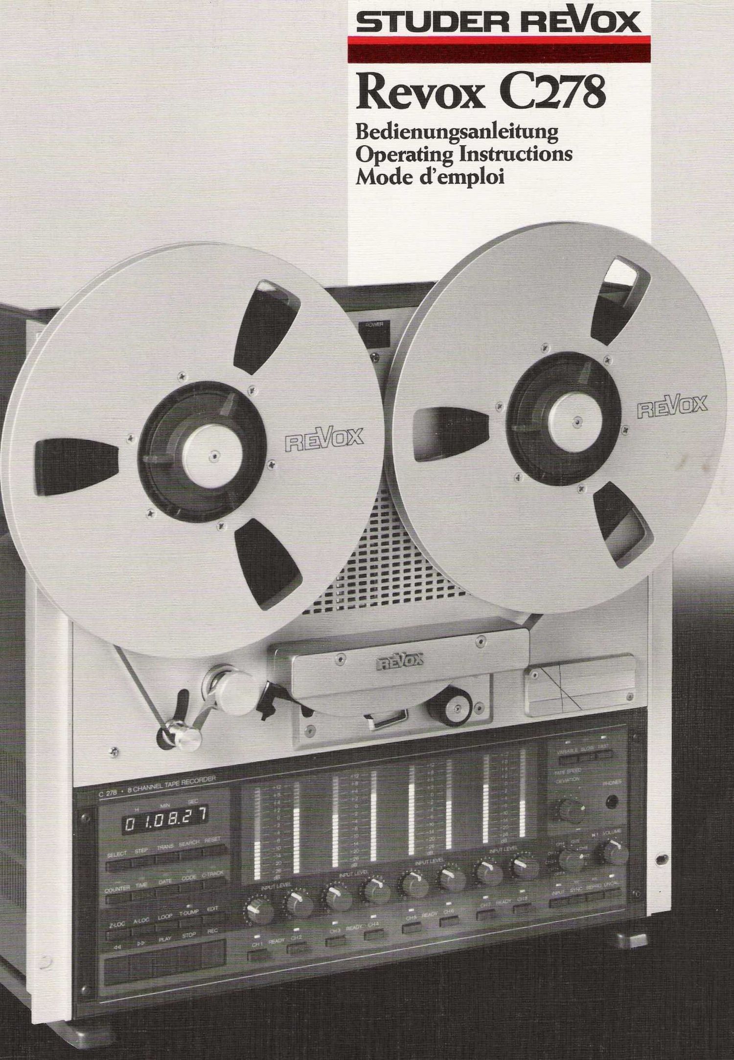 Revox C 274 C 278 Owners Manual