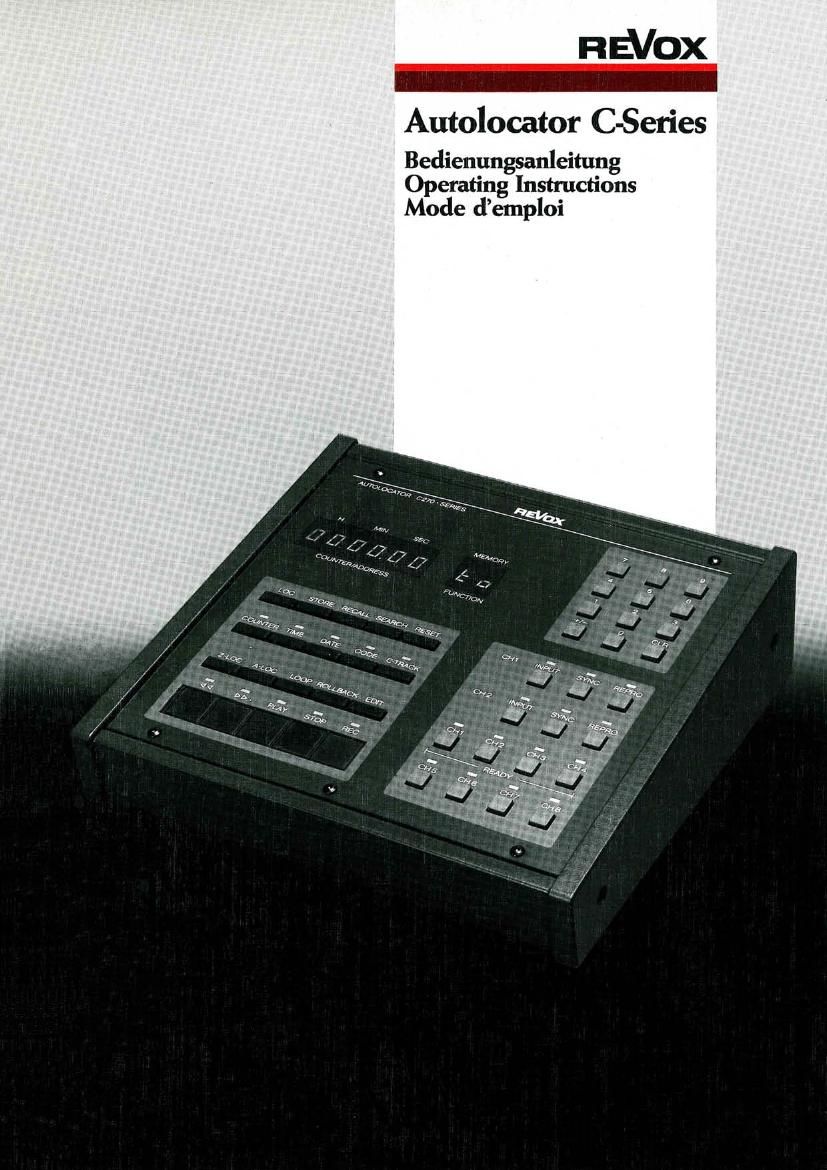 Revox C Series Autoloc Owners Manual