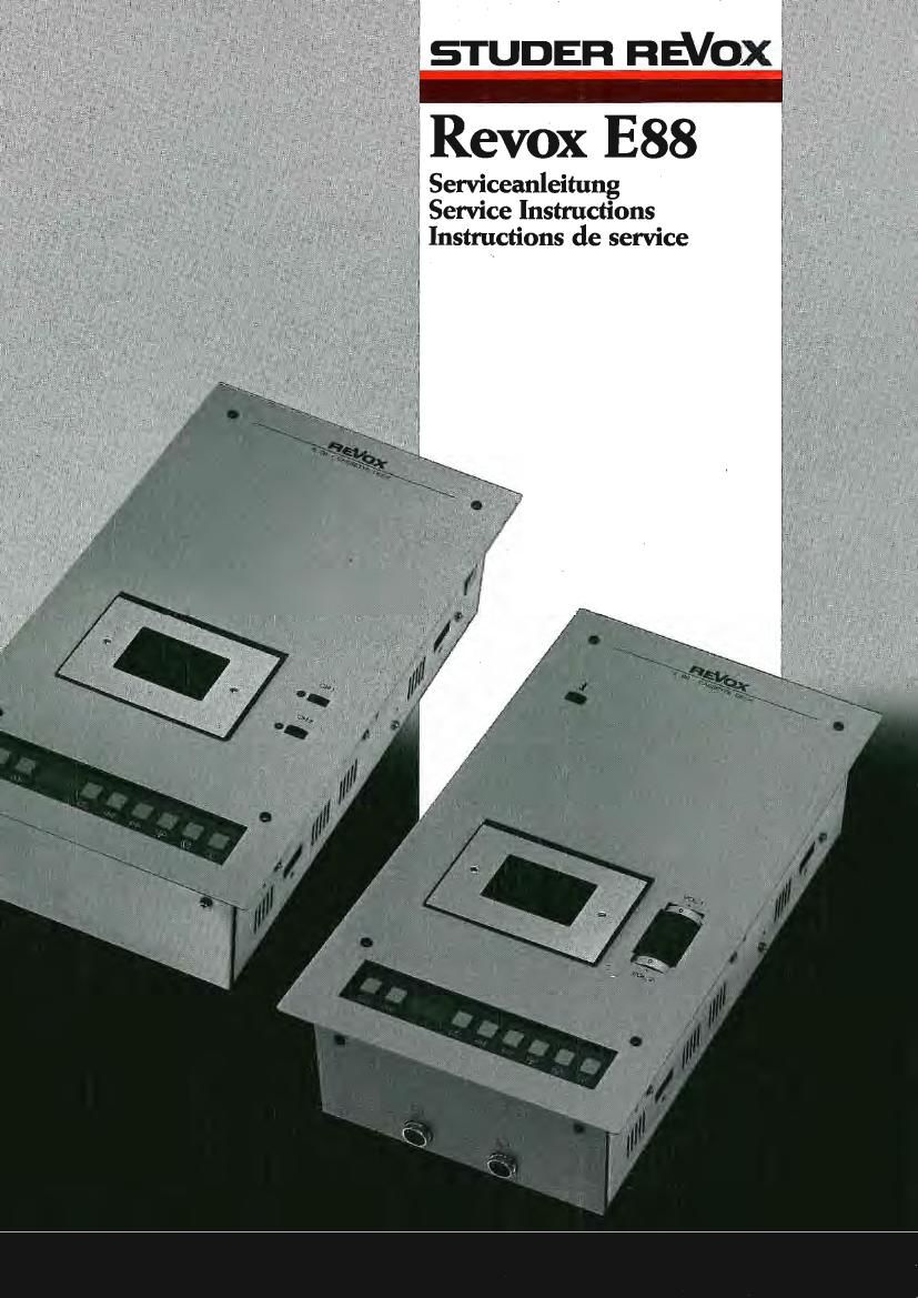 Revox E 88 Service Manual