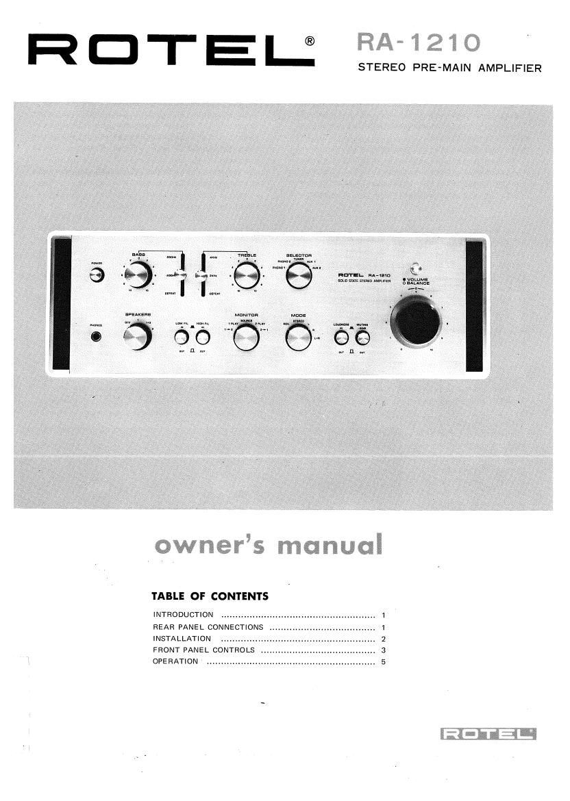 Rotel RA 1210 OM