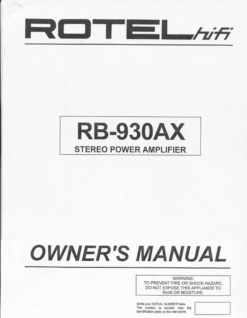 Rotel RB 930AX OM