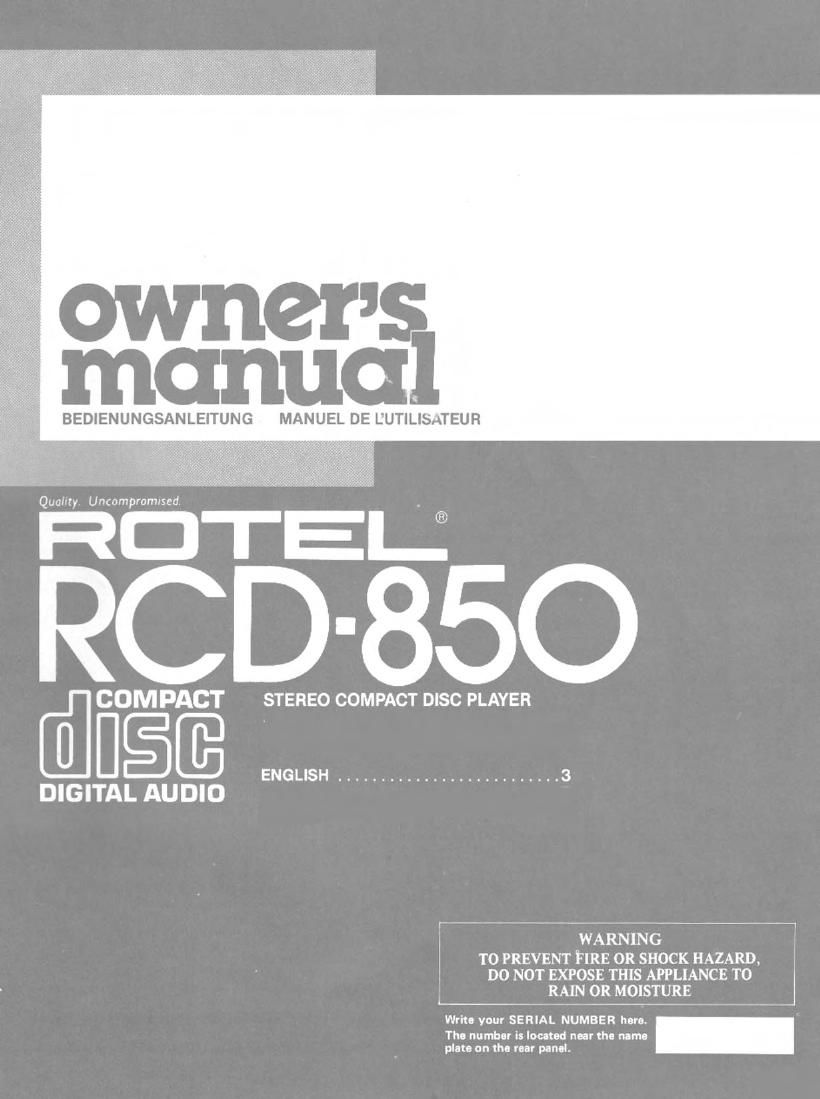 Rotel RCD 850 OM