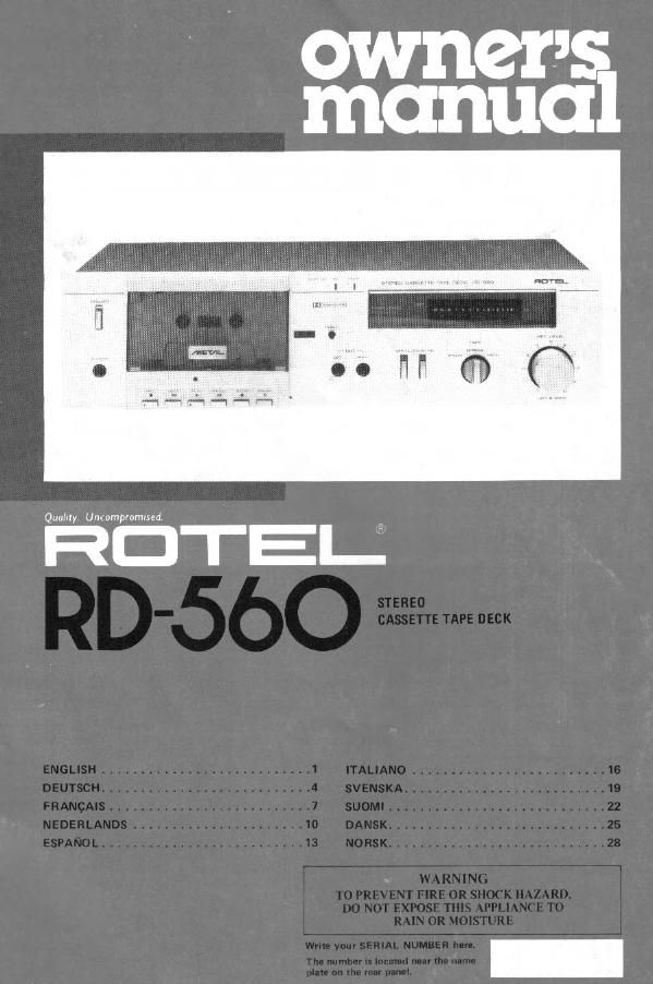 Rotel RD 560 OM