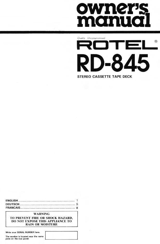 Rotel RD 845 OM