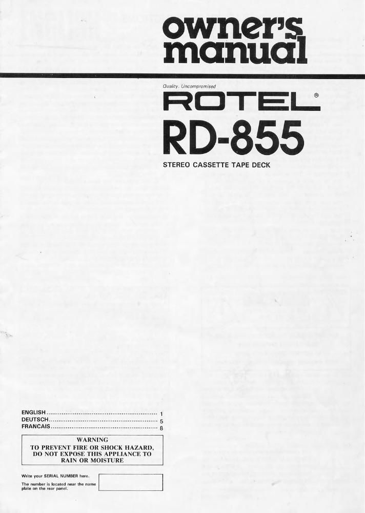 Rotel RD 855 OM