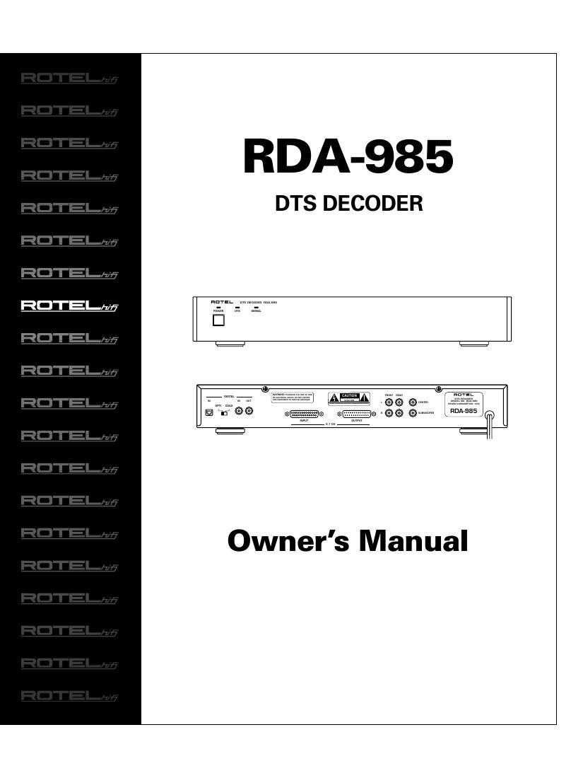 Rotel RDA 985 OM