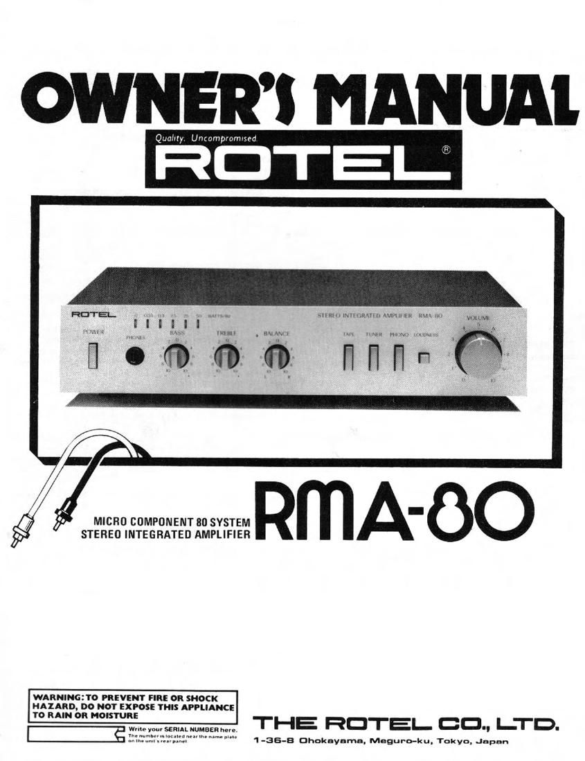 Rotel RMA 80 OM