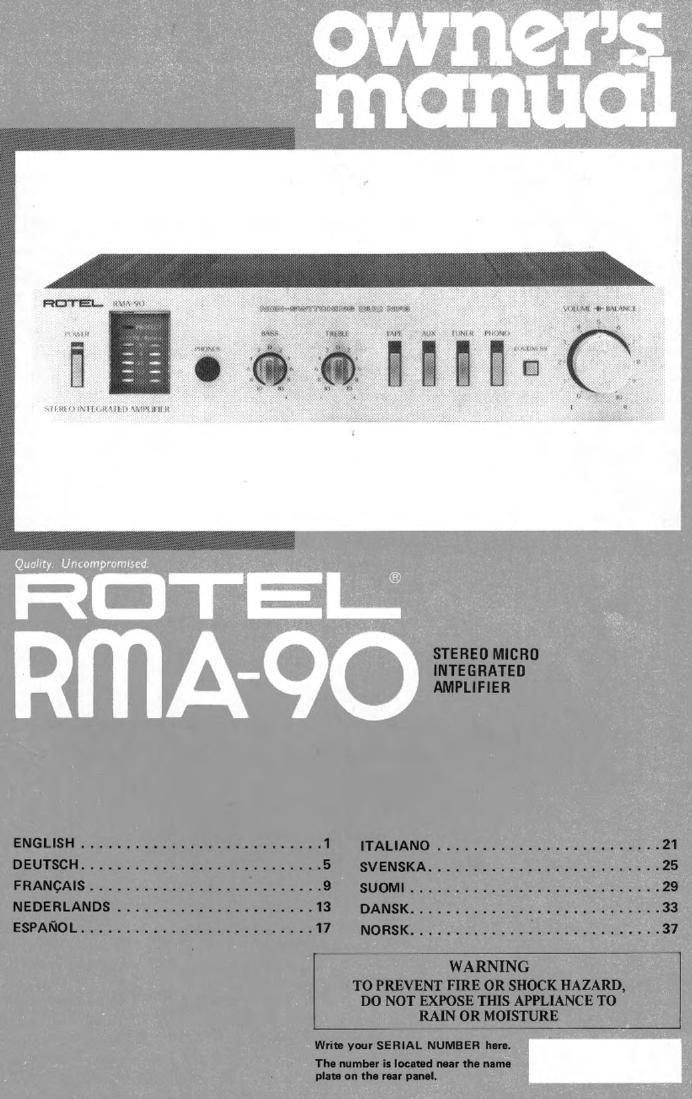 Rotel RMA 90 OM