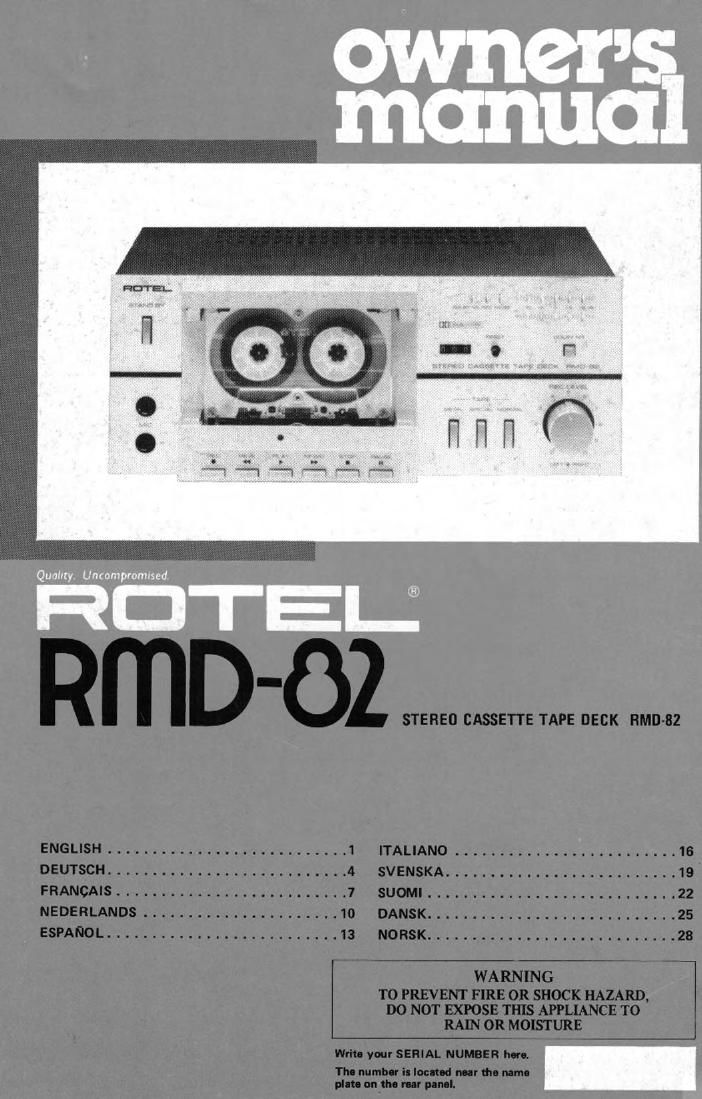 Rotel RMD 82 OM