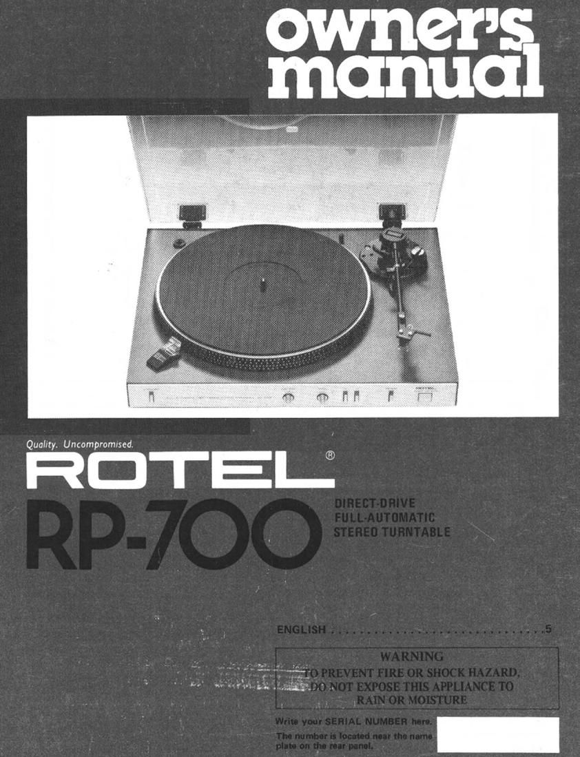 Rotel RP 700 OM