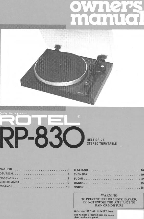 Rotel RP 830 OM