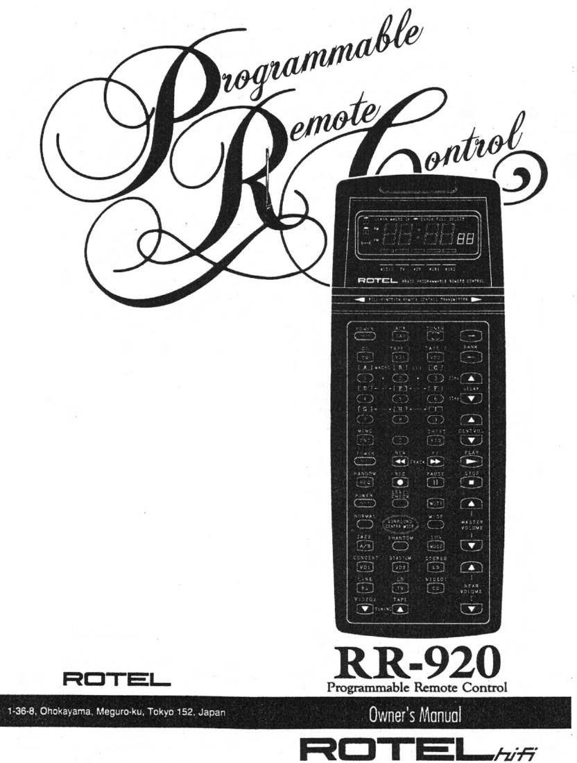 Rotel RR 920 OM