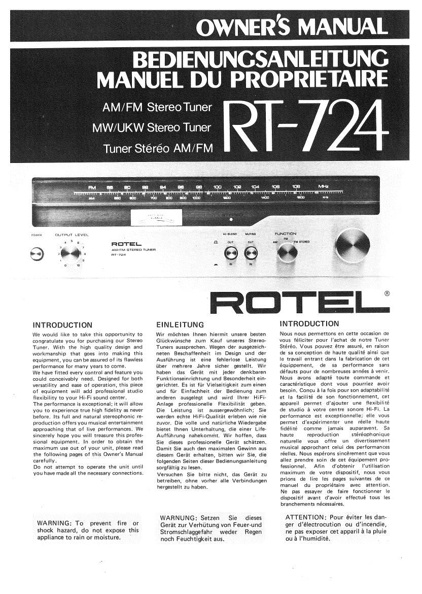 Rotel RT 724 OM