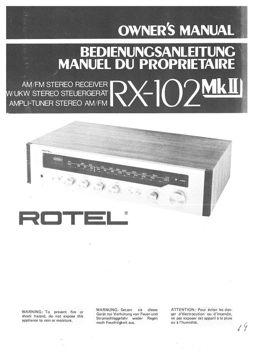 Rotel RX 102 MK2 OM