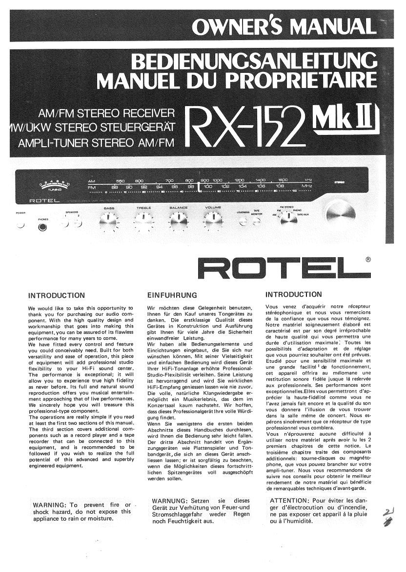 Rotel RX 152 MK2 OM