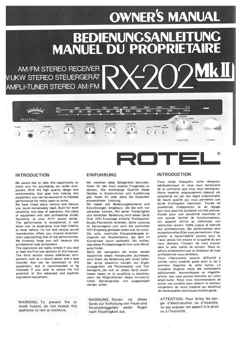 Rotel RX 202 MK2 OM