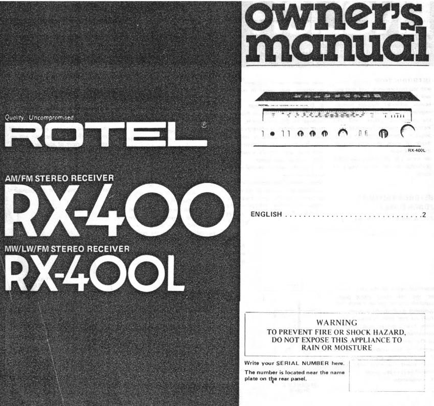 Rotel RX 400 400L OM