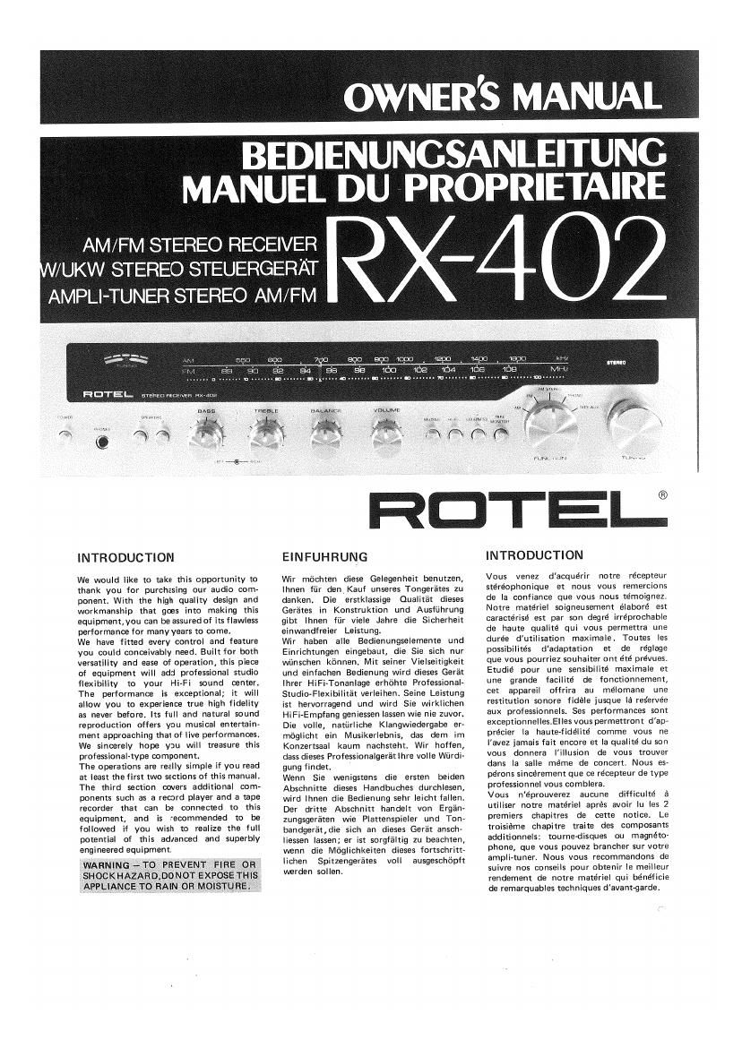 Rotel RX 402 OM