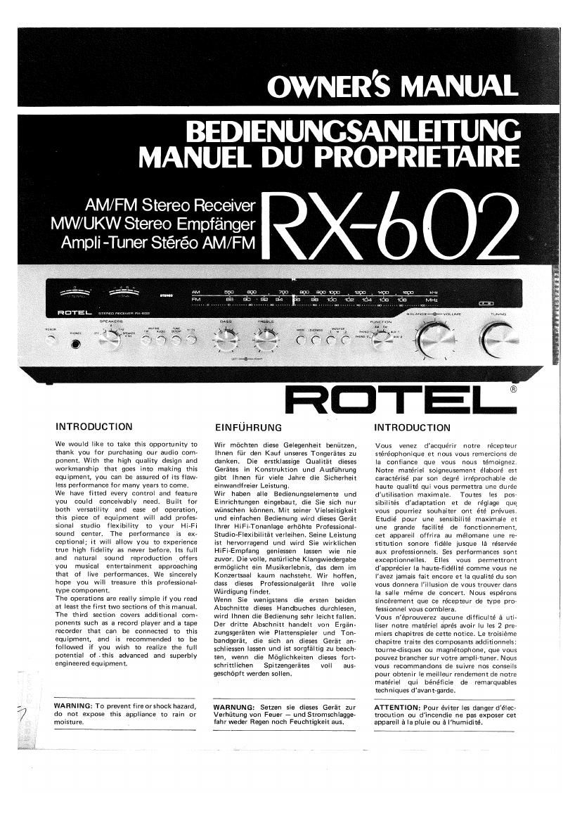 Rotel RX 602 OM