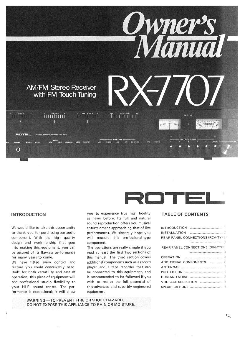 Rotel RX 7707 OM