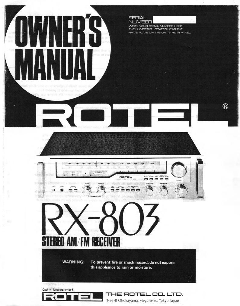 Rotel RX 803 OM