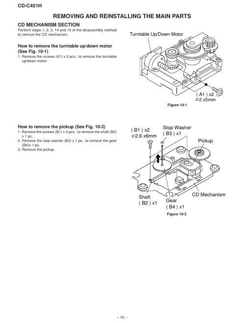 sharp cd c 451h service manual