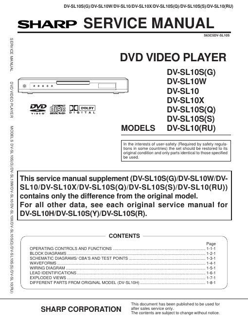 sharp sg 12b schematic