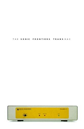 sonic frontiers transdac owners manual