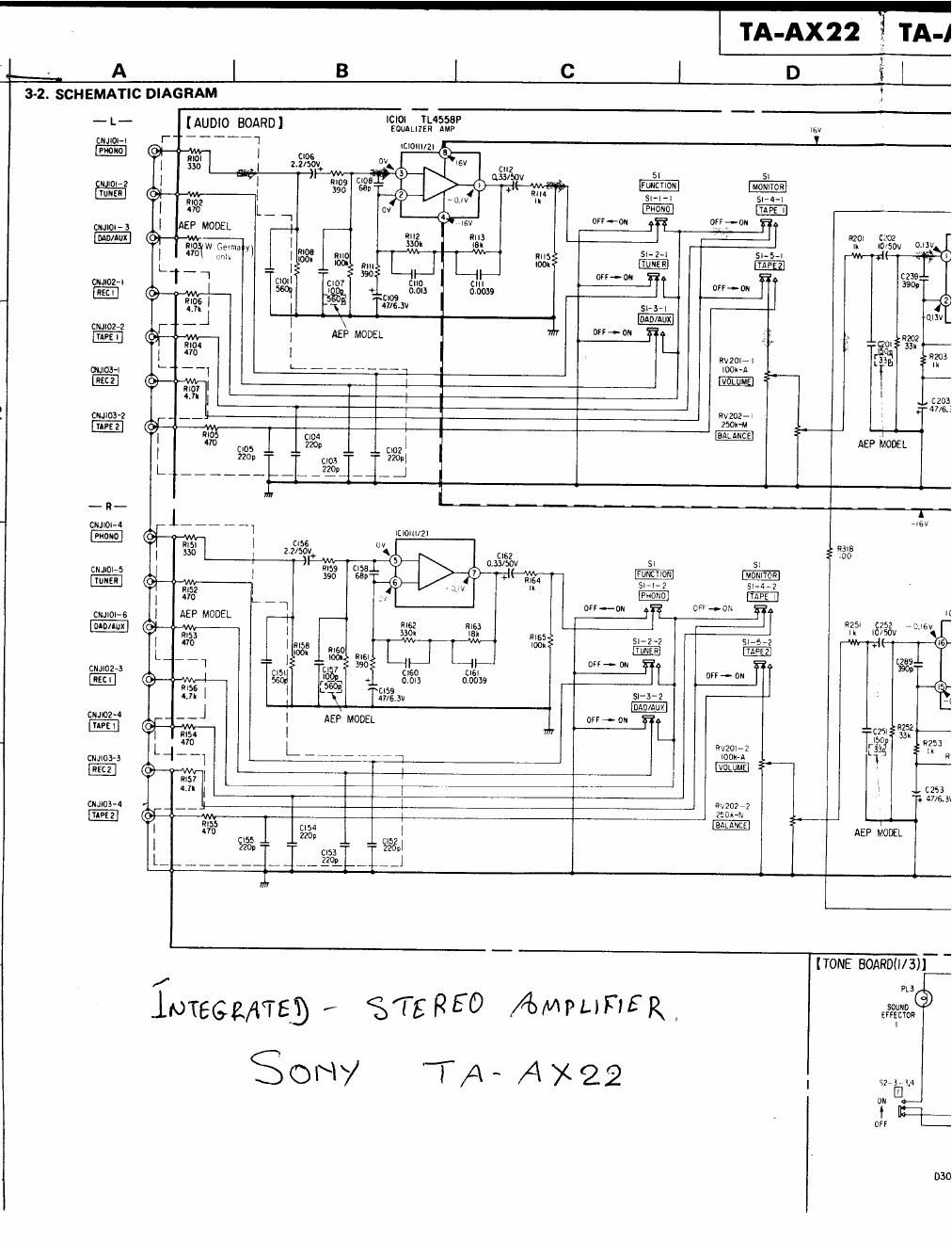 sony ta ax 22 schematics