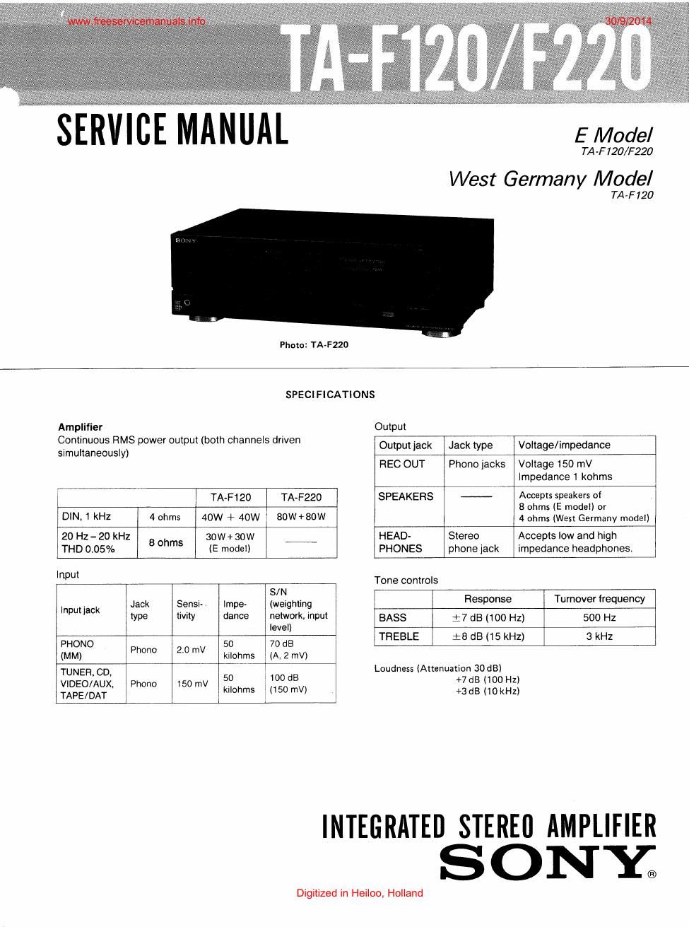 sony ta f 220 int service manual