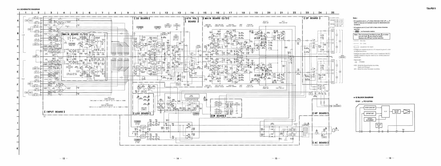 sony ta f 511 schematic