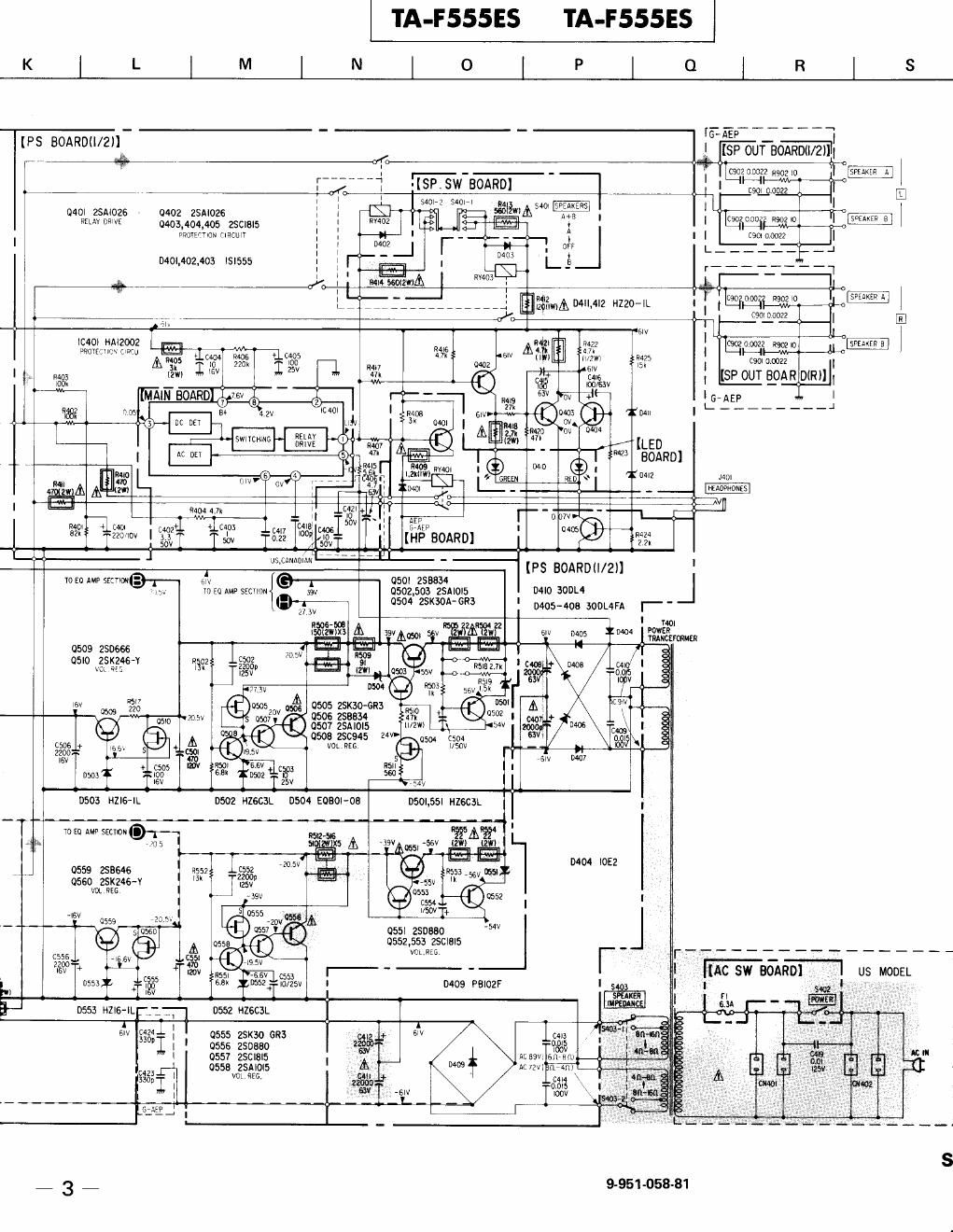 sony ta f 555 es schematics